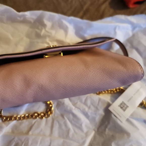 SALE $$$ NWT Leather Tory Burch Emerson Chain Wallet Crossbody flaw - Picture 9 of 11